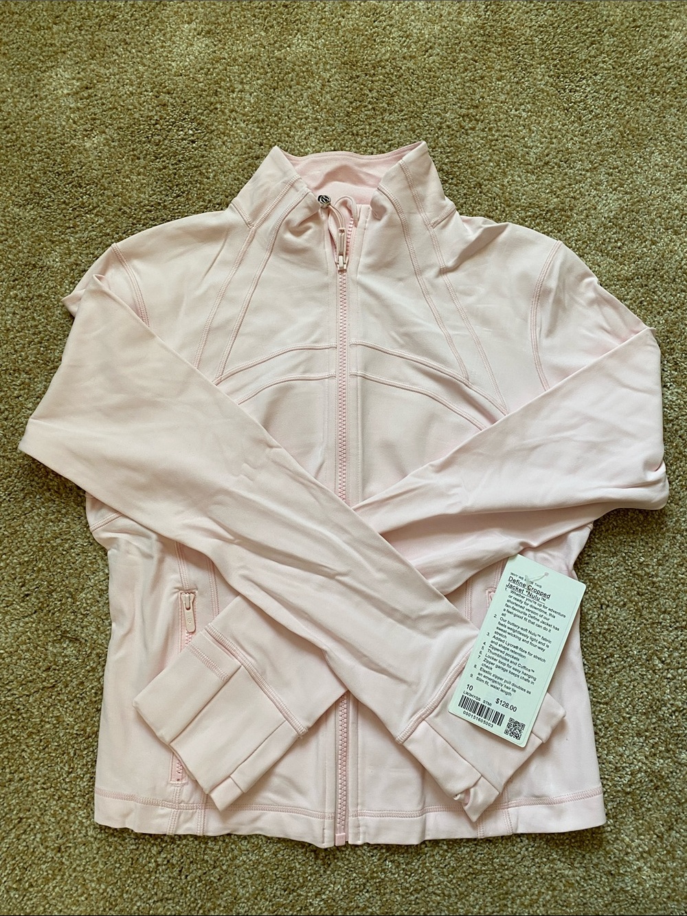 NWT Lululemon Define Cropped Jacket Nulu (Strawberry Milkshake) - Size 10